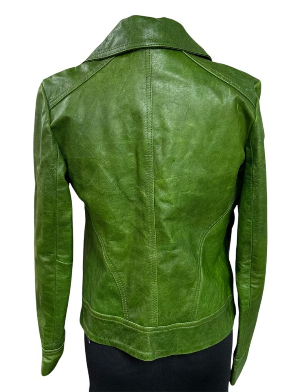 Doma Green Leather Jacket - Picture 3 of 8